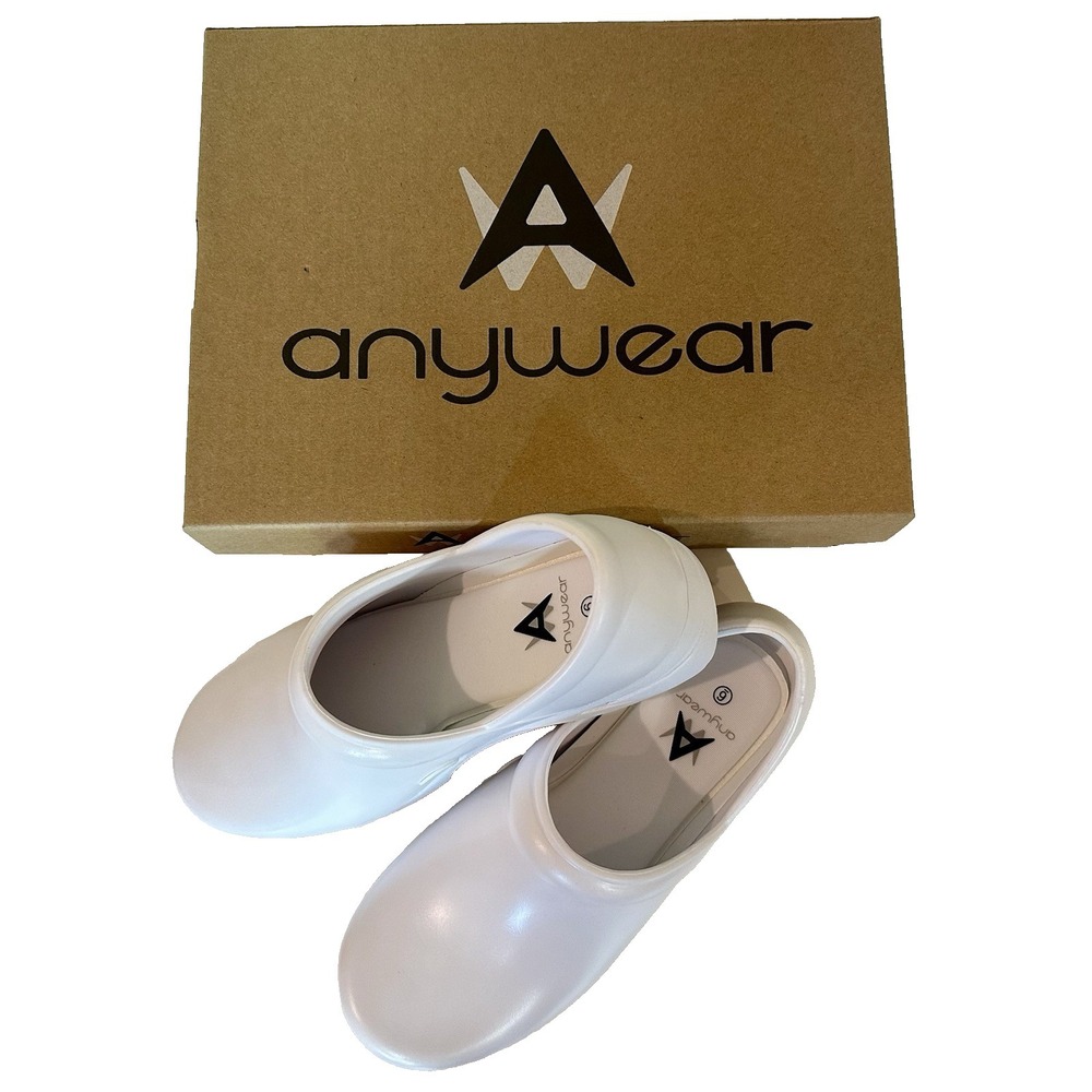 Anywear Guardian Angel Slip Resistant Stepin Clogs Shoes Womens Size 6 Open Box